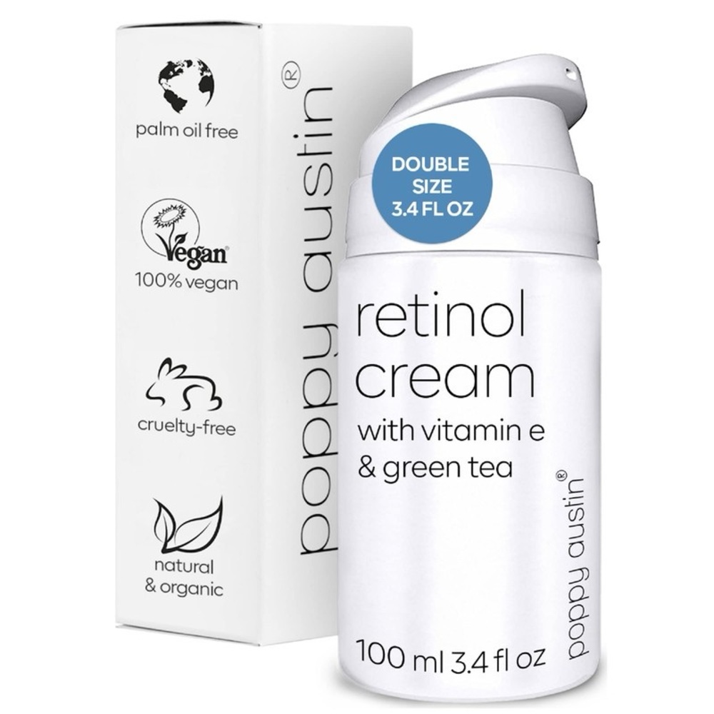 Retinol Cream Green Tea & Vit E Sealed 100ml /3.4fl Oz Poppy Austin